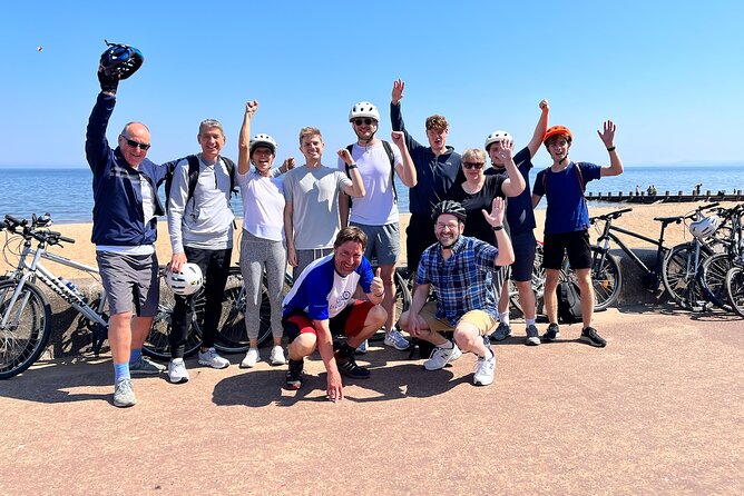 'A Wee Pedal's' Family Friendly Cycle Tour to Edinburgh's Coast - Riding past Arthur’s Seat in Holyrood Park