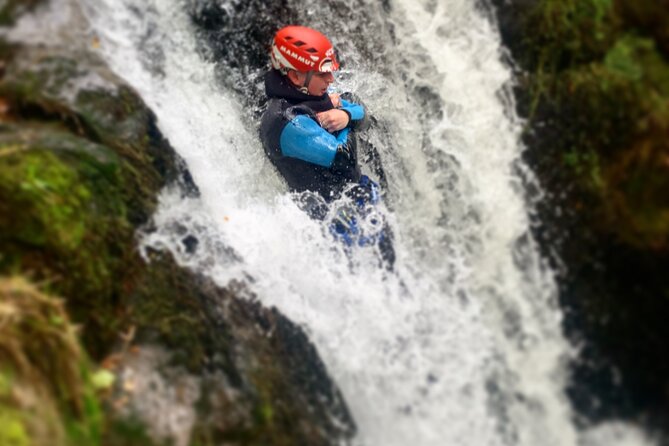 Discover Canyoning in Dollar Glen - The two-tier waterfall is Dollar Glen’s big visual moment