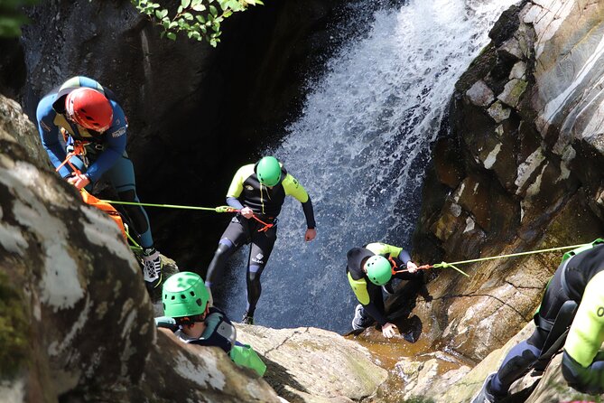 Falls of Bruar Canyoning - Getting fitted for wetsuits and protective gear