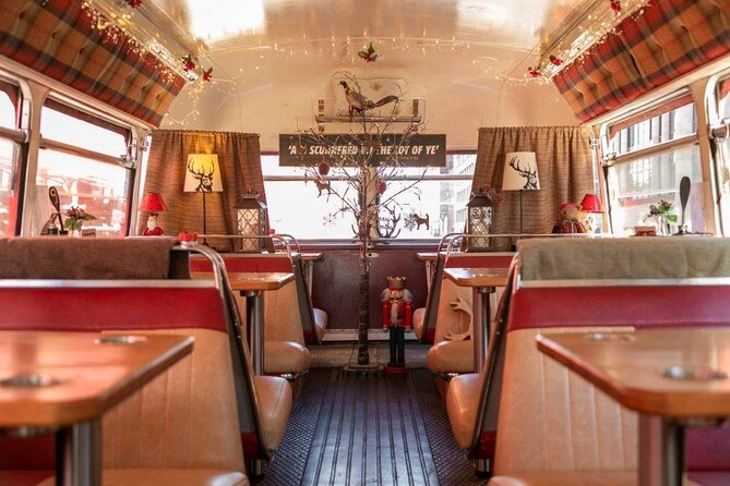 Red Bus Ride Along with Santa in Glasgow - Glasgow lights from a vintage Routemaster